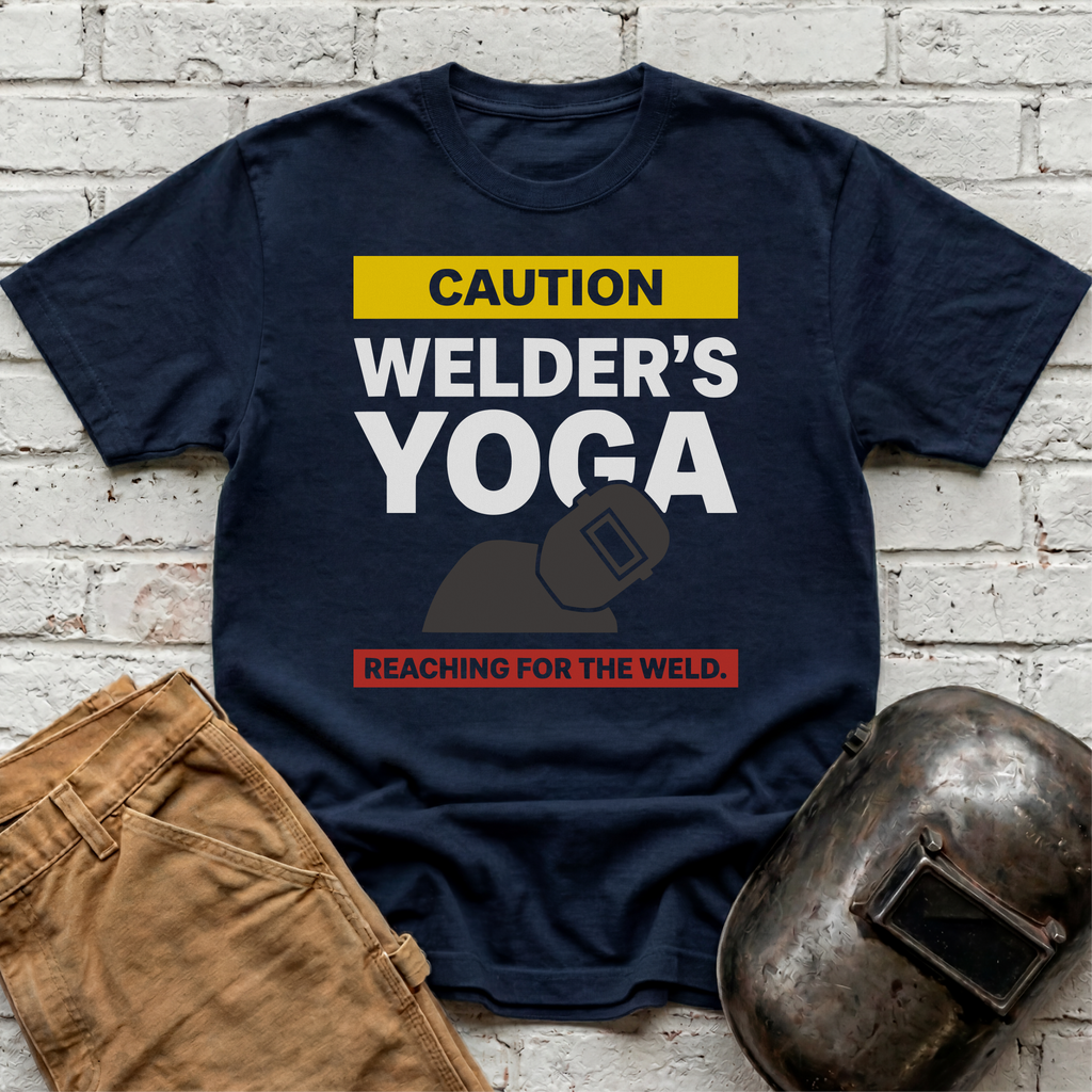 WELDER'S YOGA Caution T-shirt