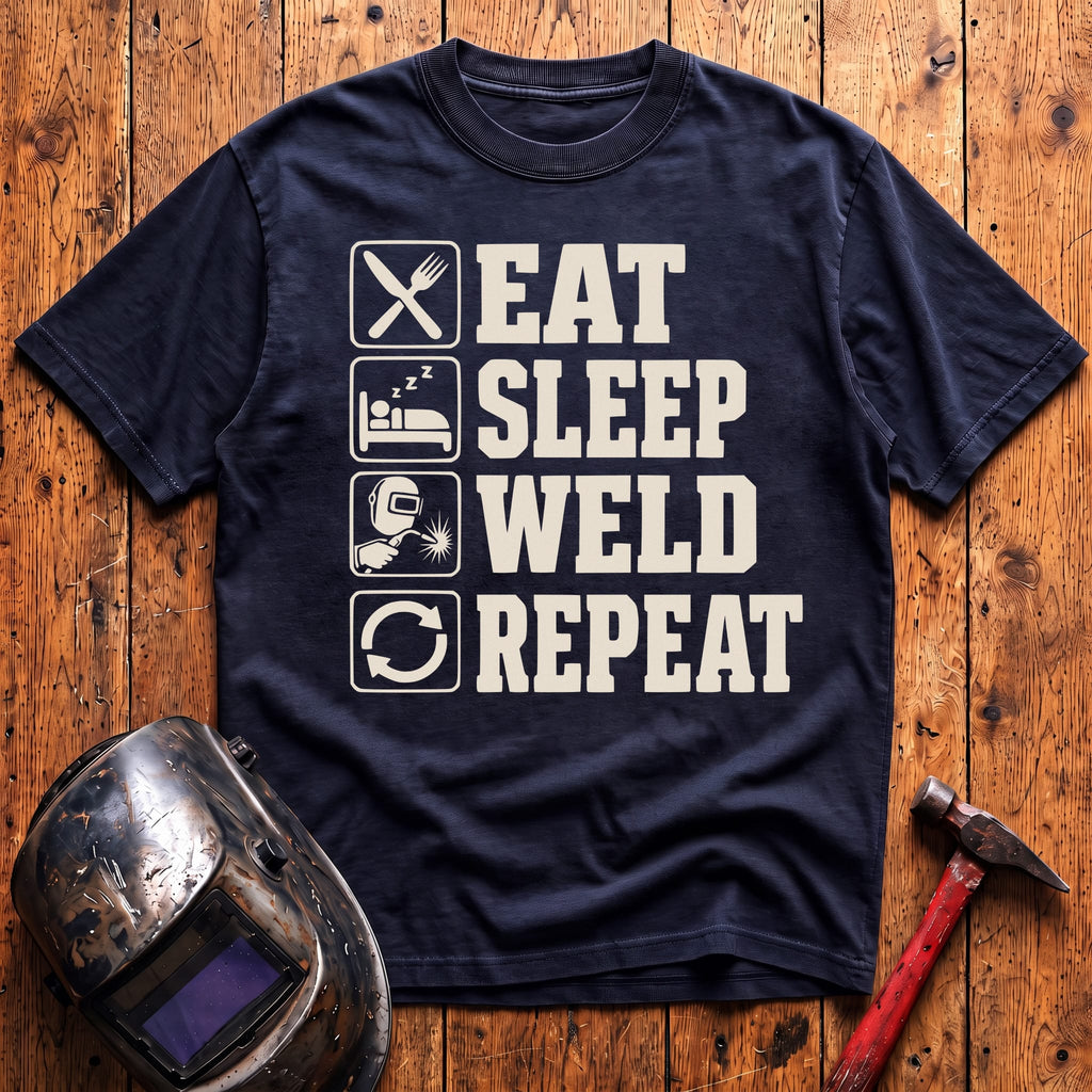 Eat. Sleep. WELD. Repeat. T-shirt