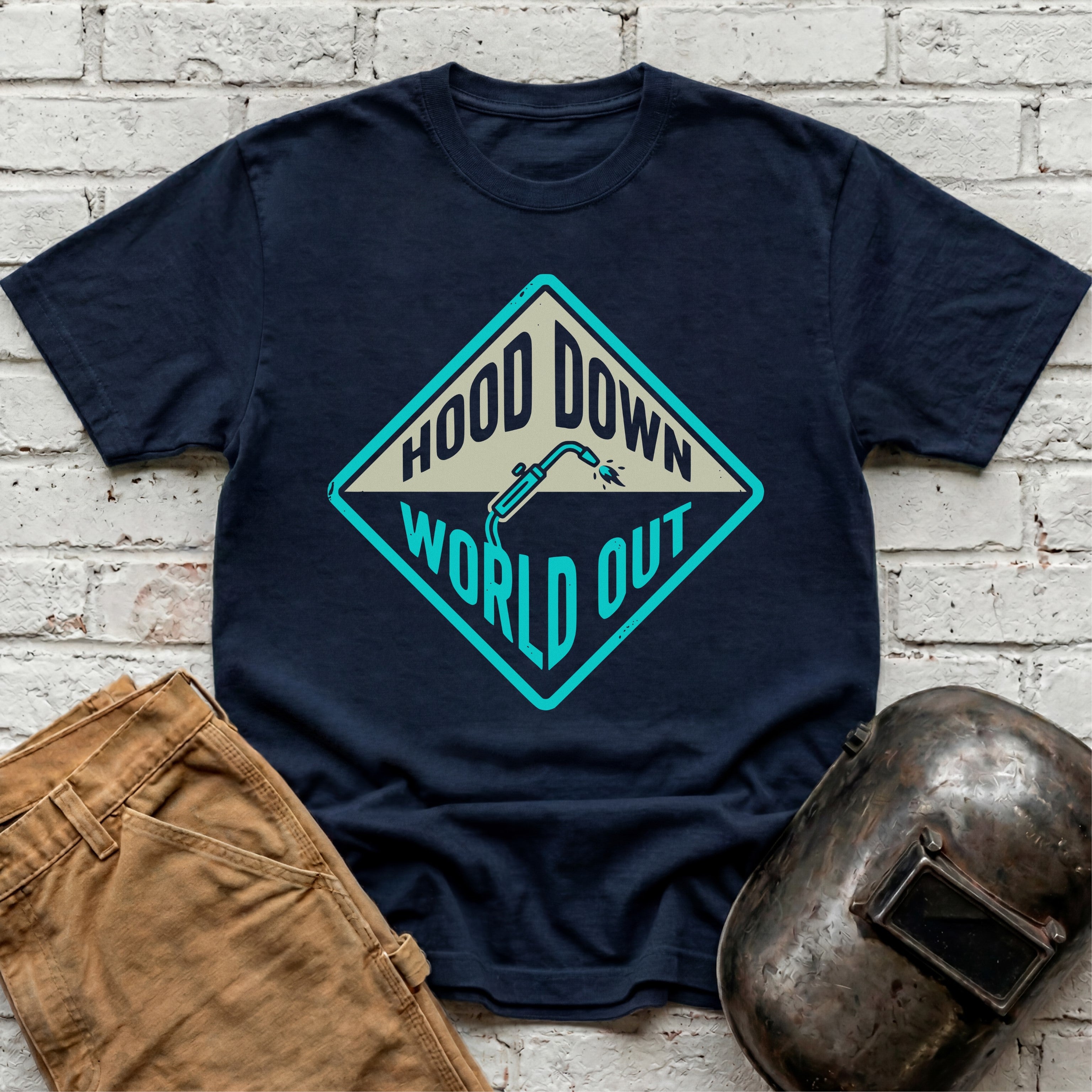 HOOD DOWN WORLD OUT T-shirt