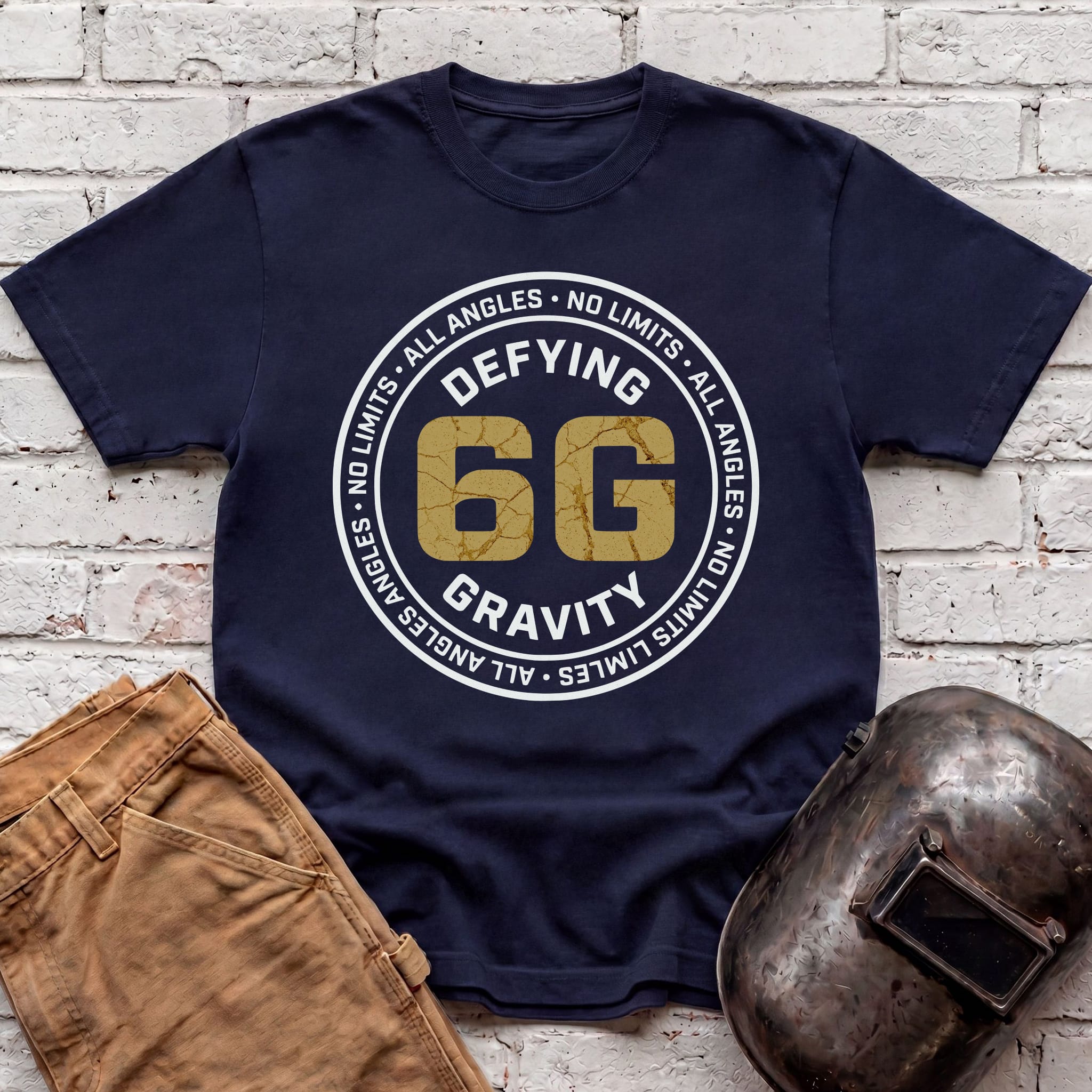 6G ALL ANGLES NO LIMITS DEFYING GRAVITY Badge T-shirt