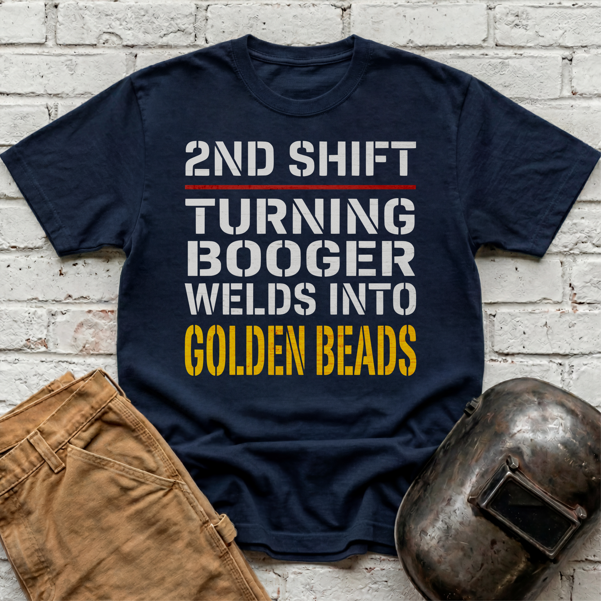 2nd SHIFT Golden BEADS T-shirt