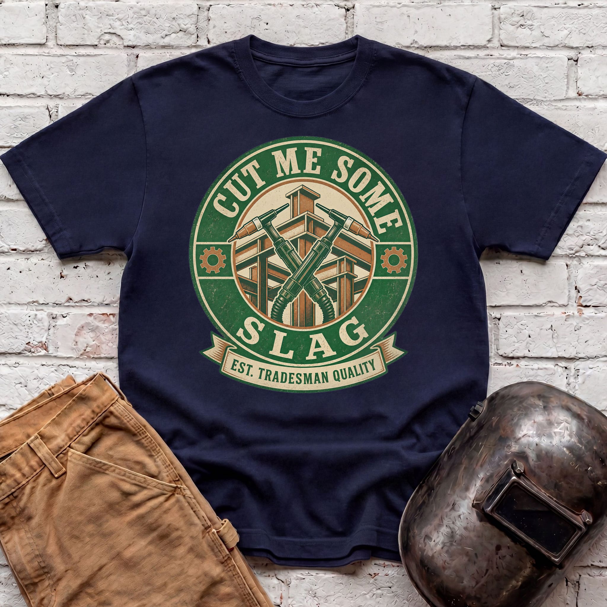 Cut Me Some Slag badge T-shirt