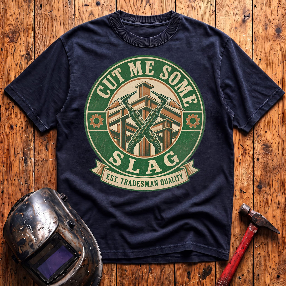 Cut Me Some Slag badge T-shirt