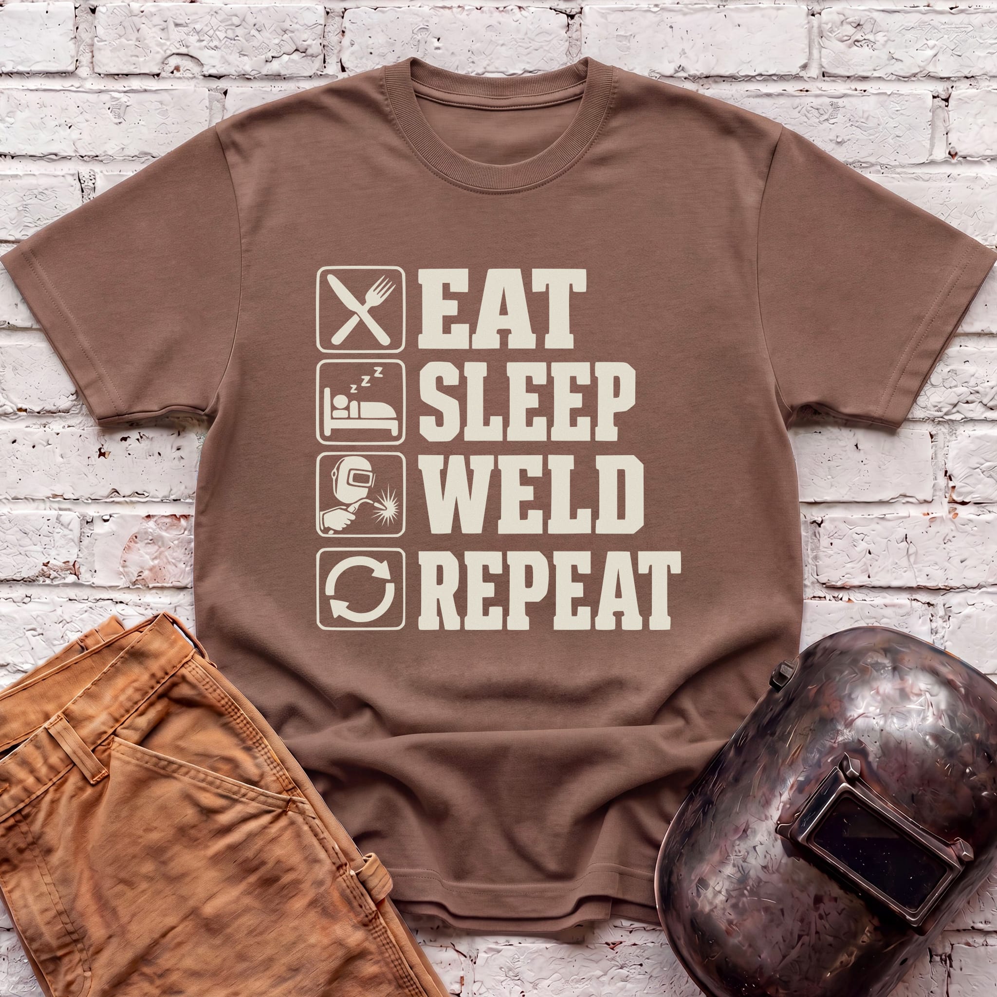 Eat. Sleep. WELD. Repeat. T-shirt