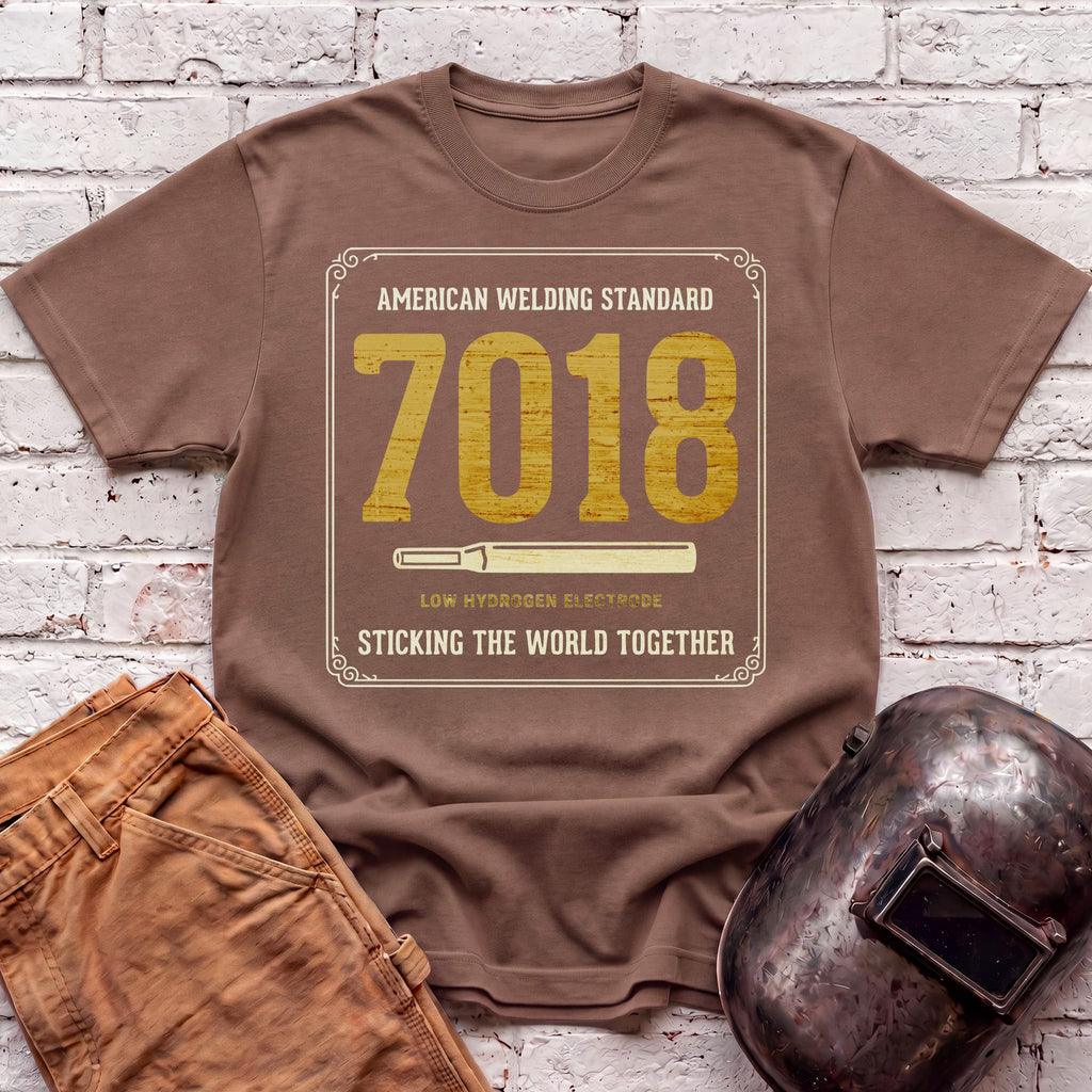 Sticking world with 7018 T-shirt