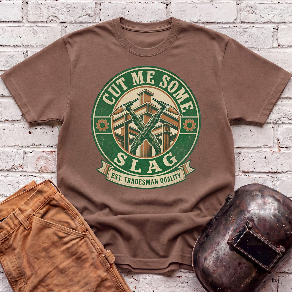 Cut Me Some Slag badge T-shirt