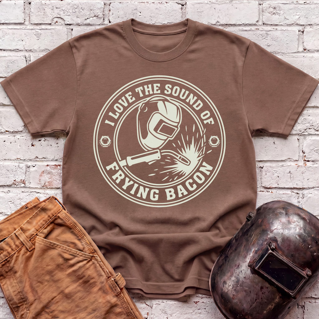 FRYING BACON badge T-shirt