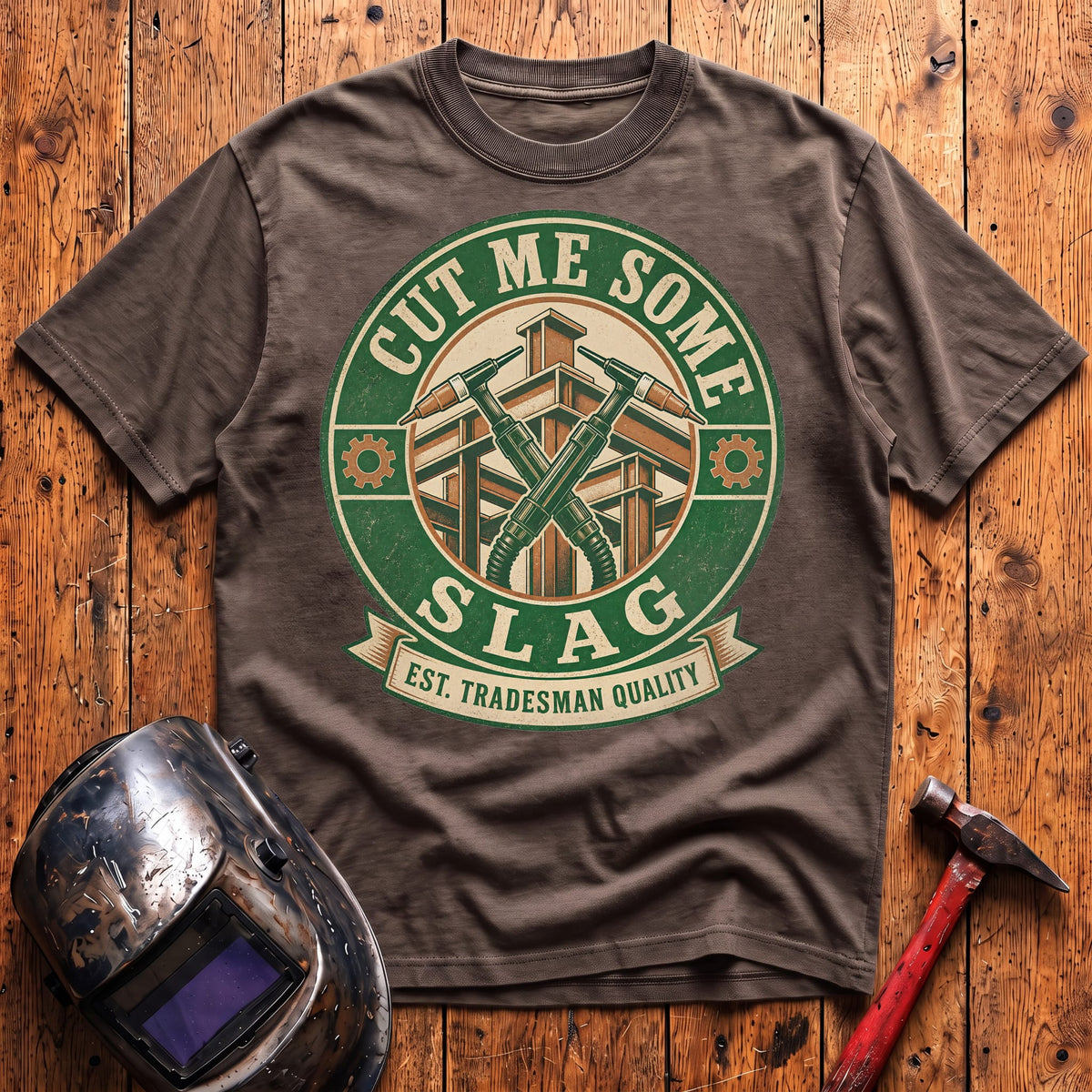 Cut Me Some Slag badge T-shirt