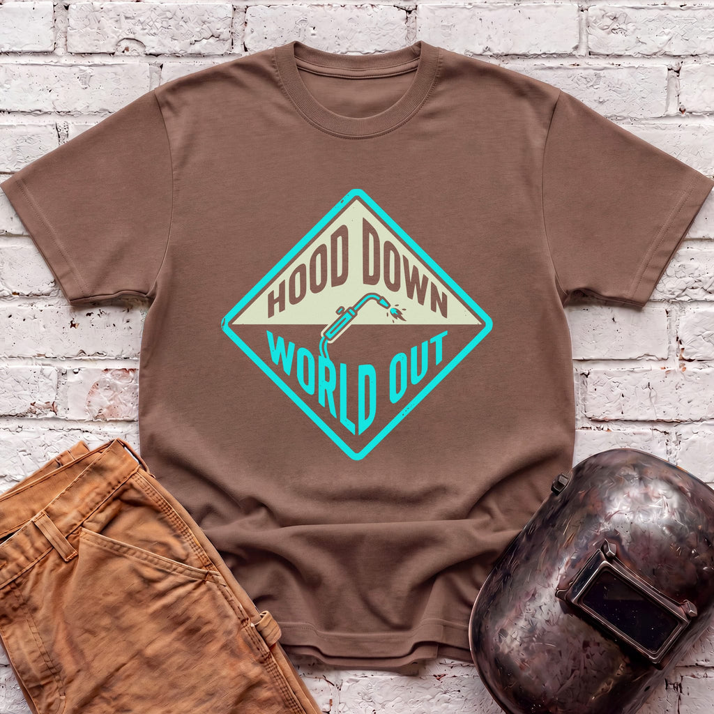 HOOD DOWN WORLD OUT T-shirt