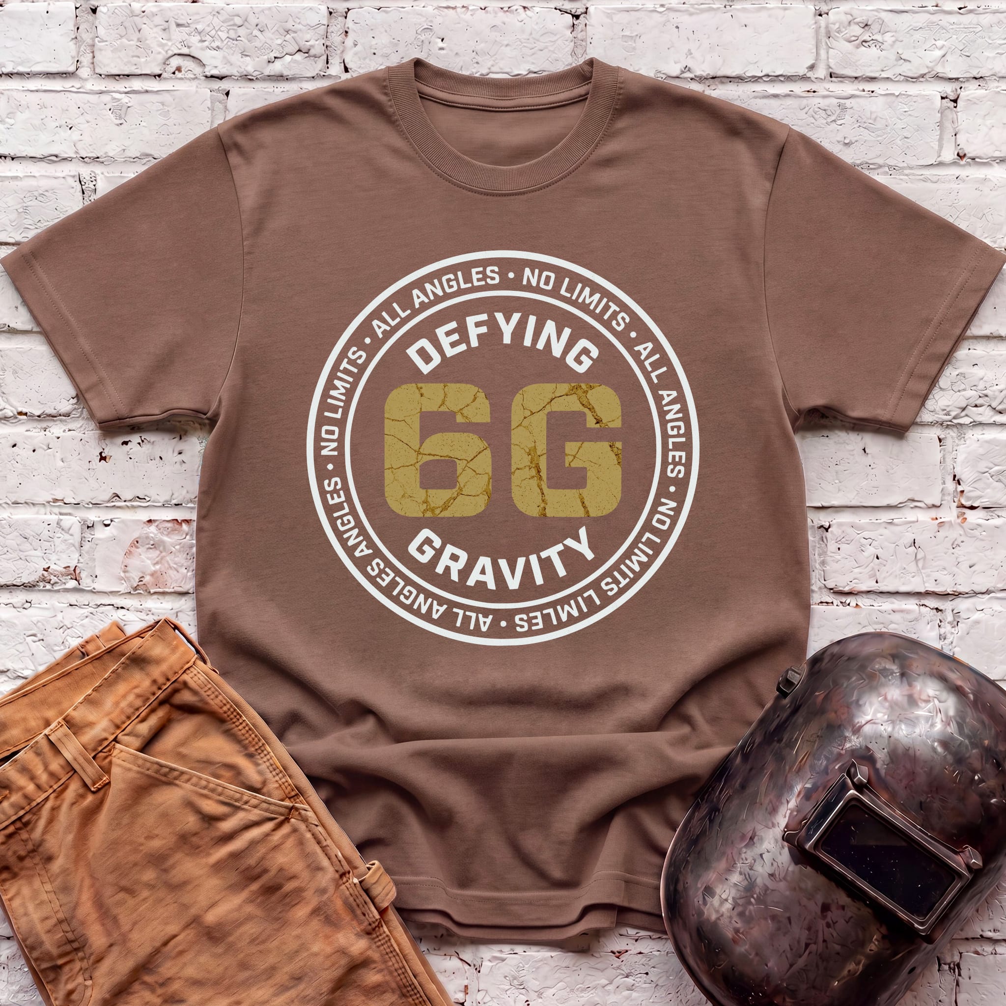 6G ALL ANGLES NO LIMITS DEFYING GRAVITY Badge T-shirt
