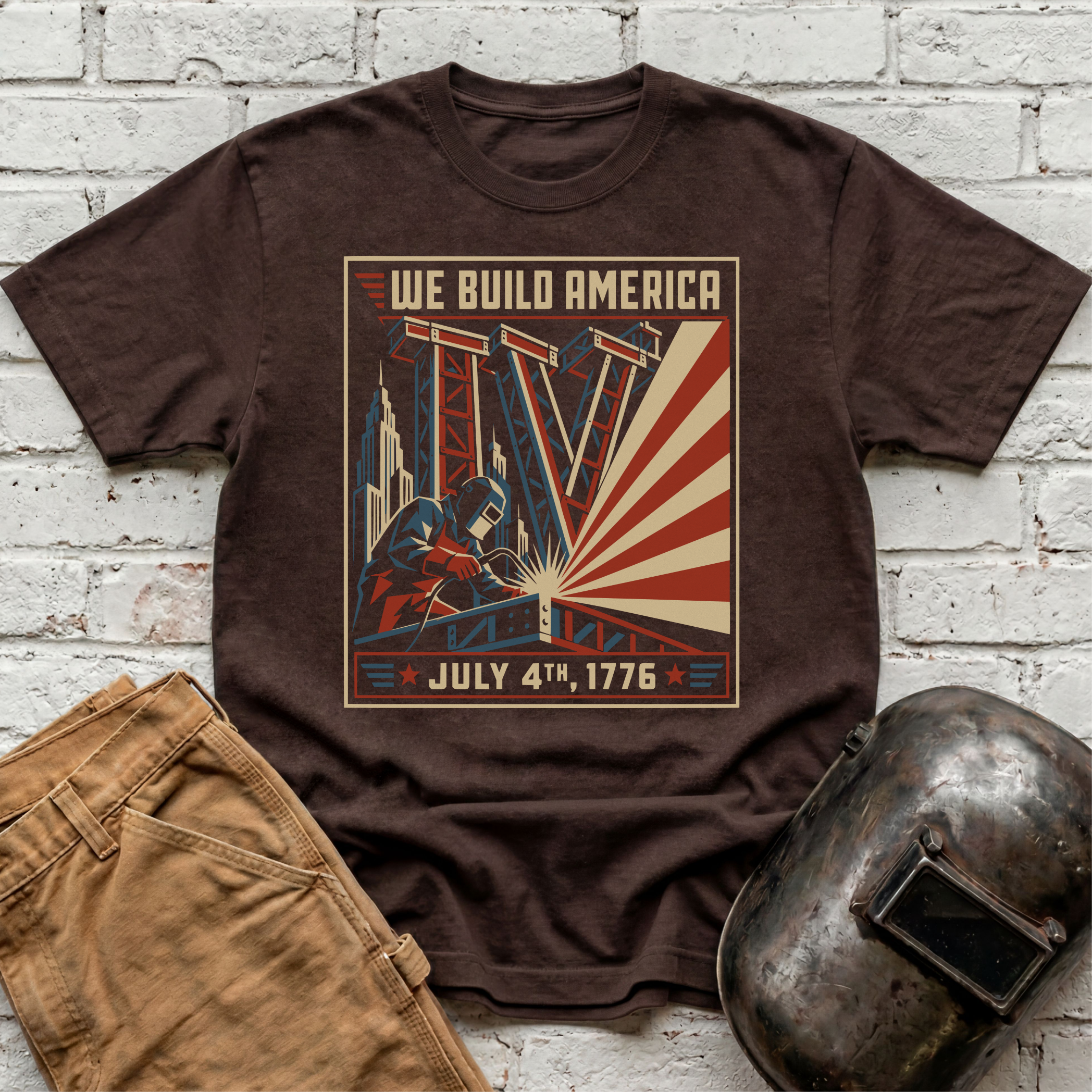 We Build America July 4th T-shirt