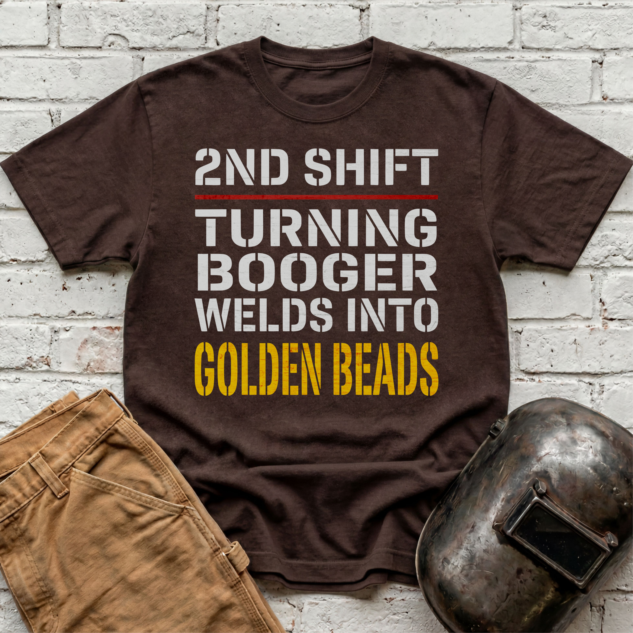 2nd SHIFT Golden BEADS T-shirt