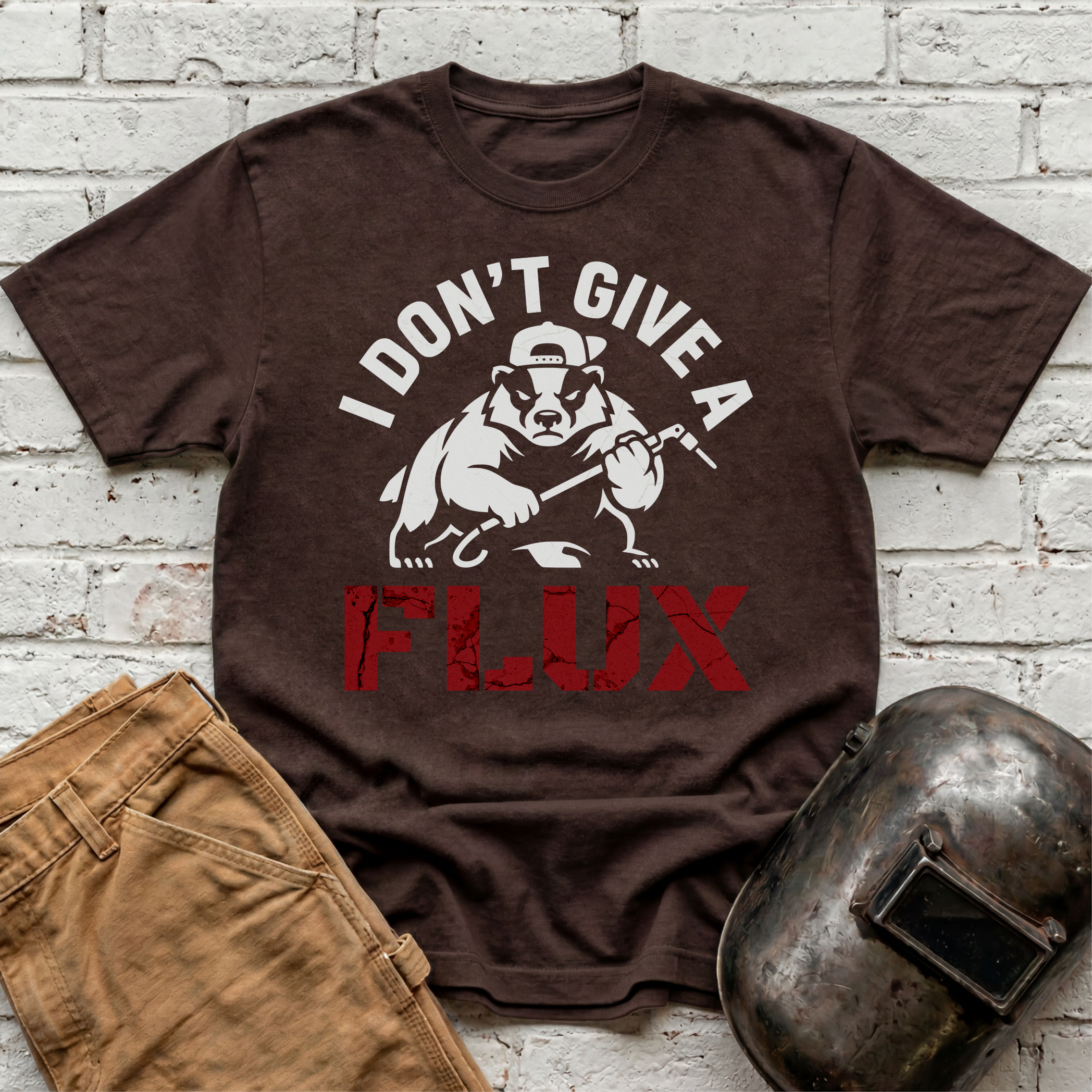 I DON'T GIVE A FLUX badger T-shirt