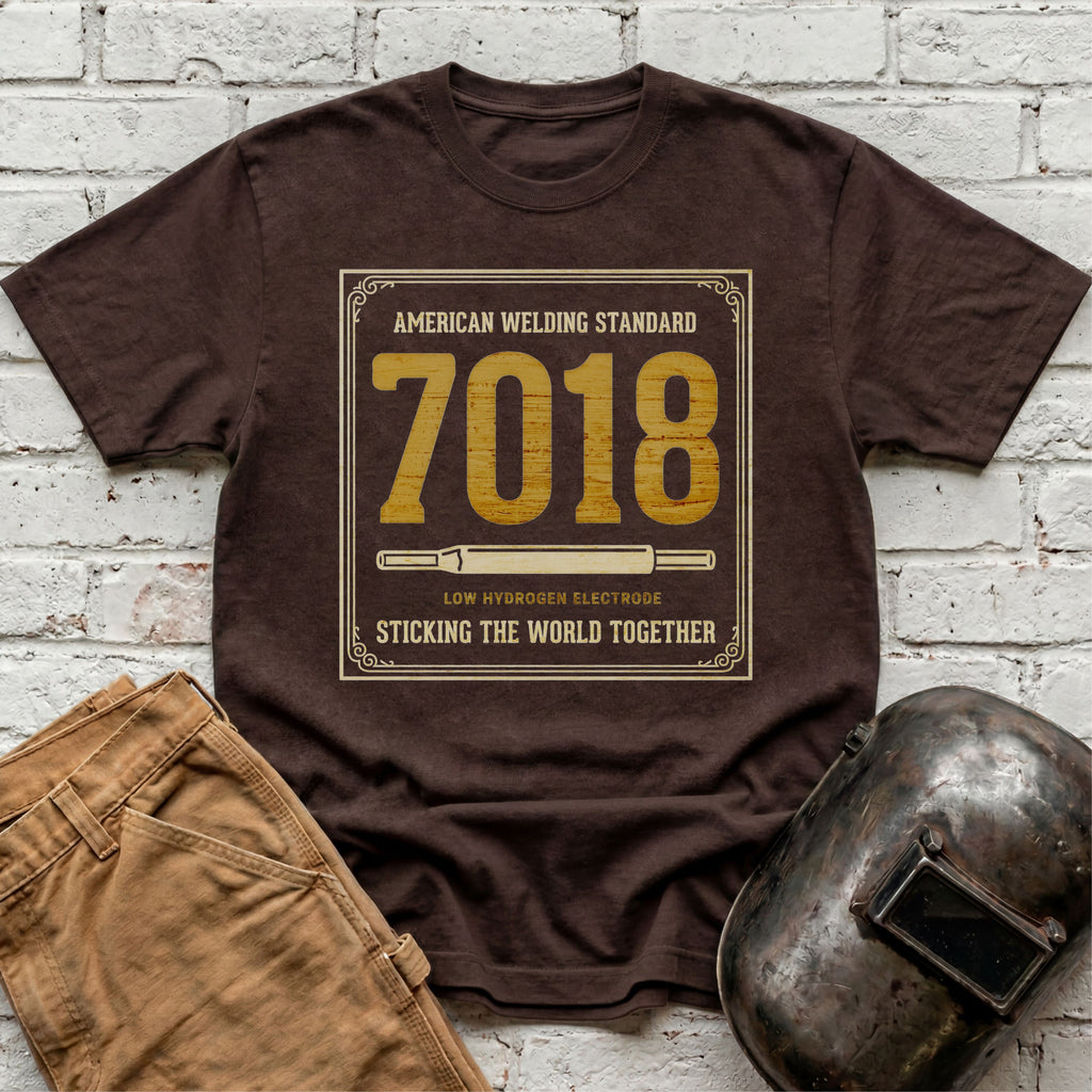 Sticking world with 7018 T-shirt