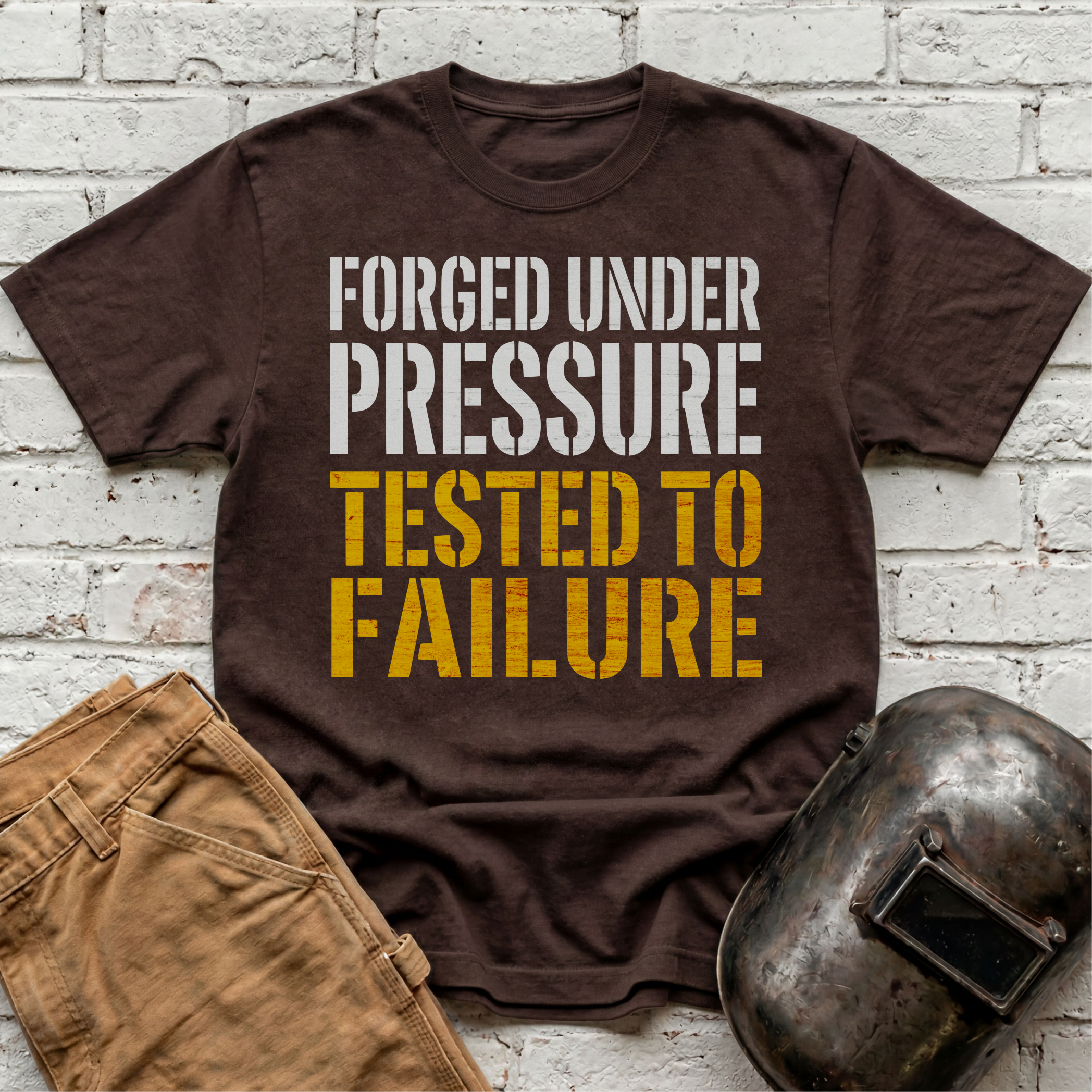 Forged Under Pressure, Tested To Failure T-shirt