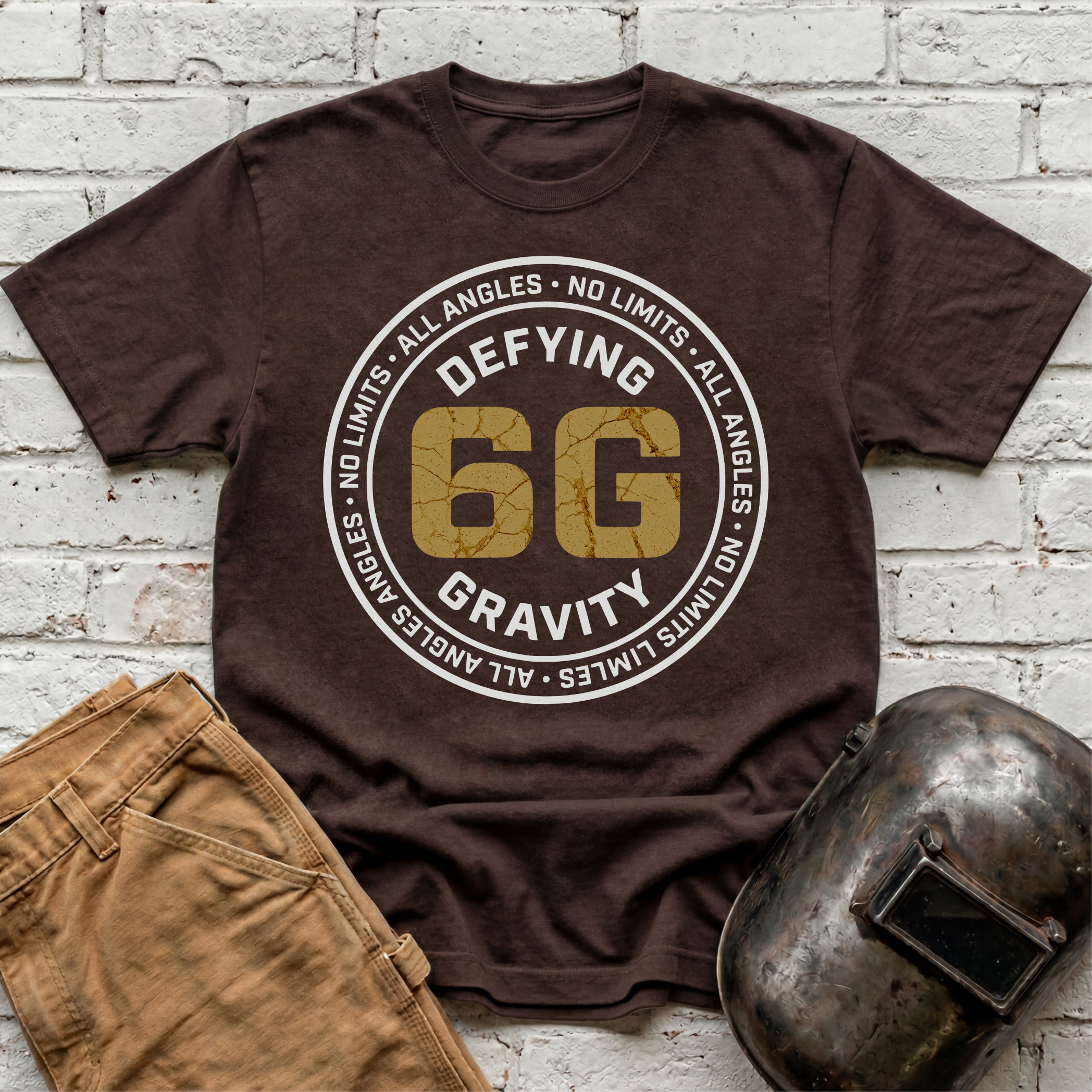 6G ALL ANGLES NO LIMITS DEFYING GRAVITY Badge T-shirt