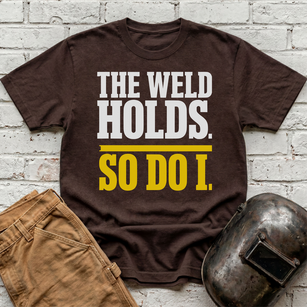 THE WELD HOLDS. So Do I. T-shirt