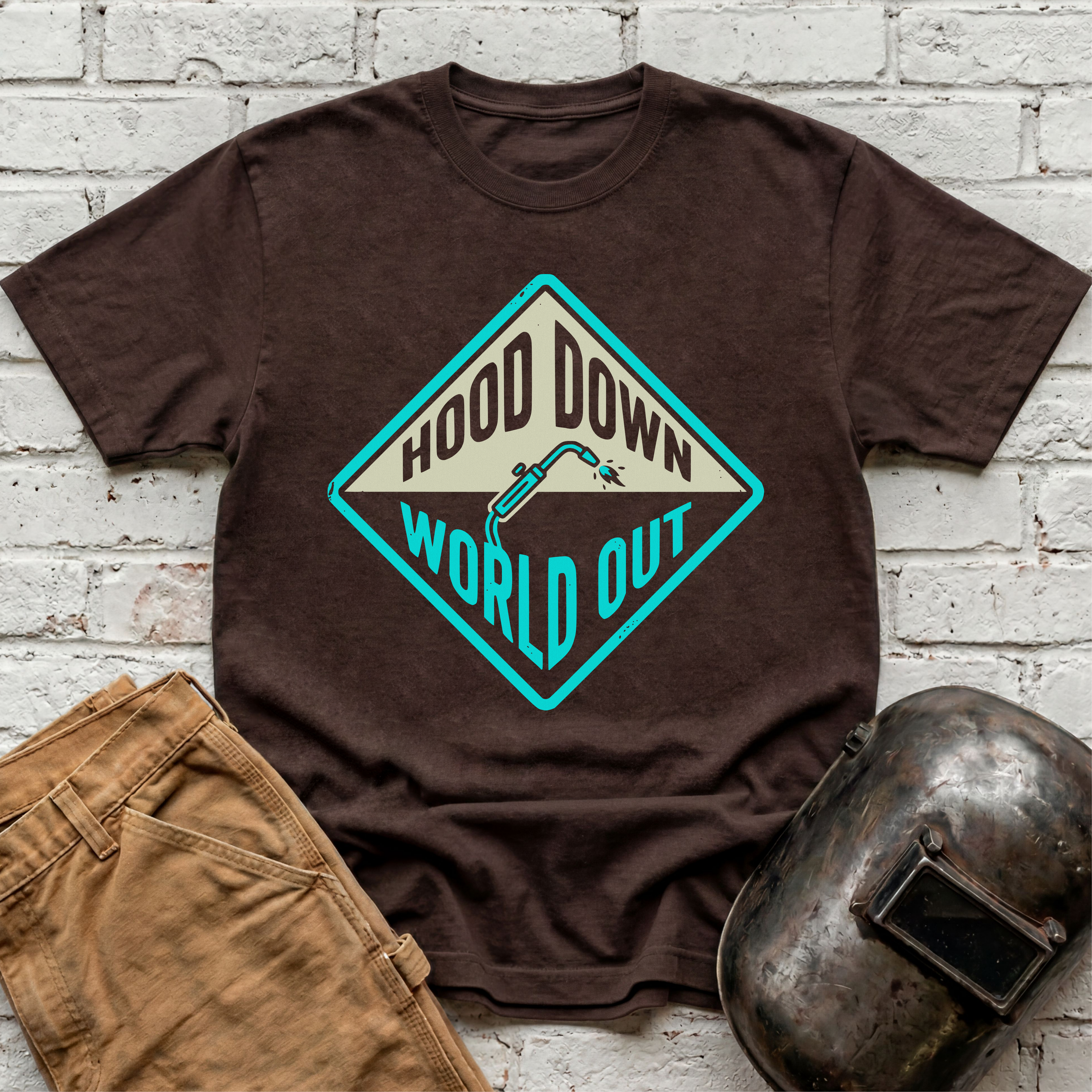 HOOD DOWN WORLD OUT T-shirt