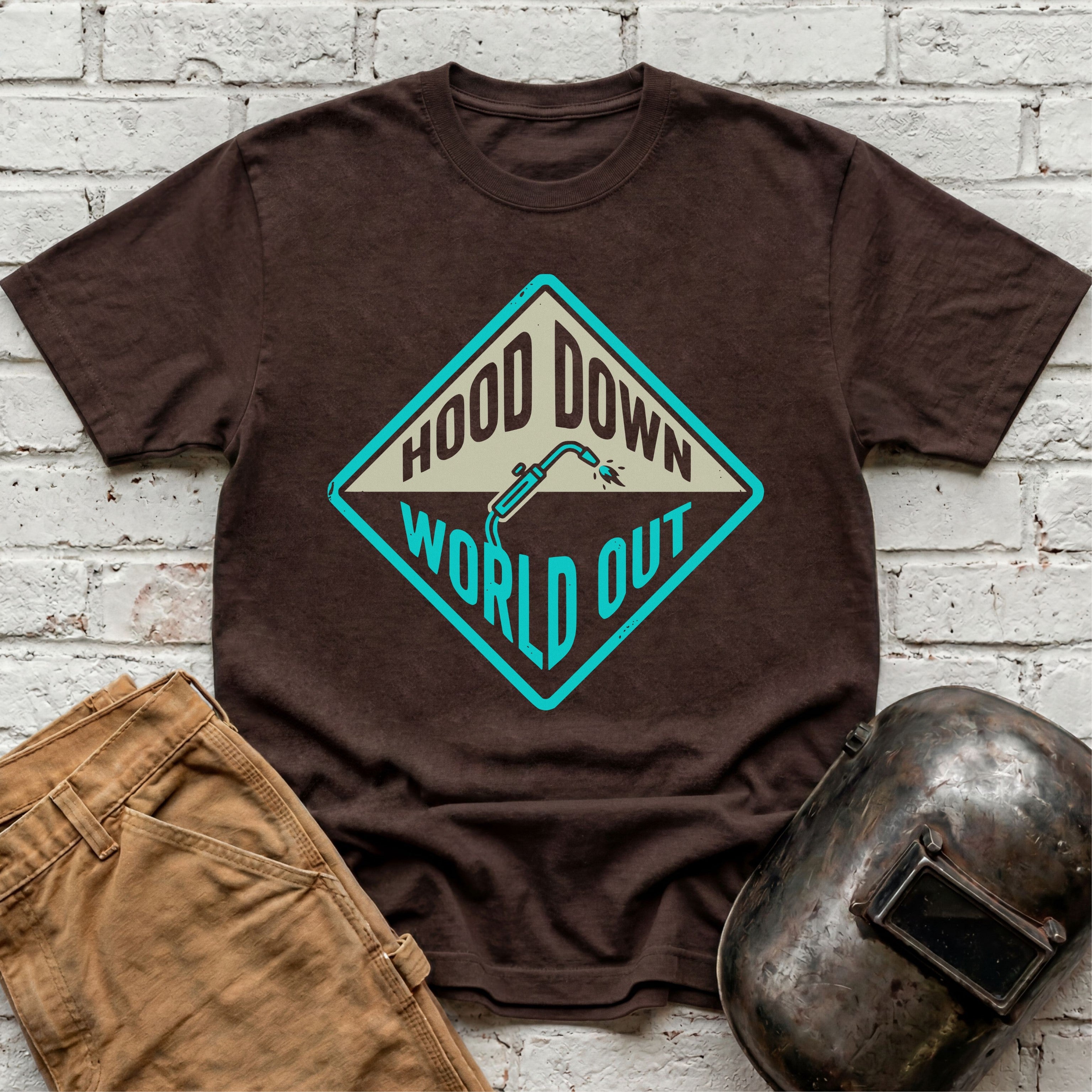 HOOD DOWN WORLD OUT T-shirt