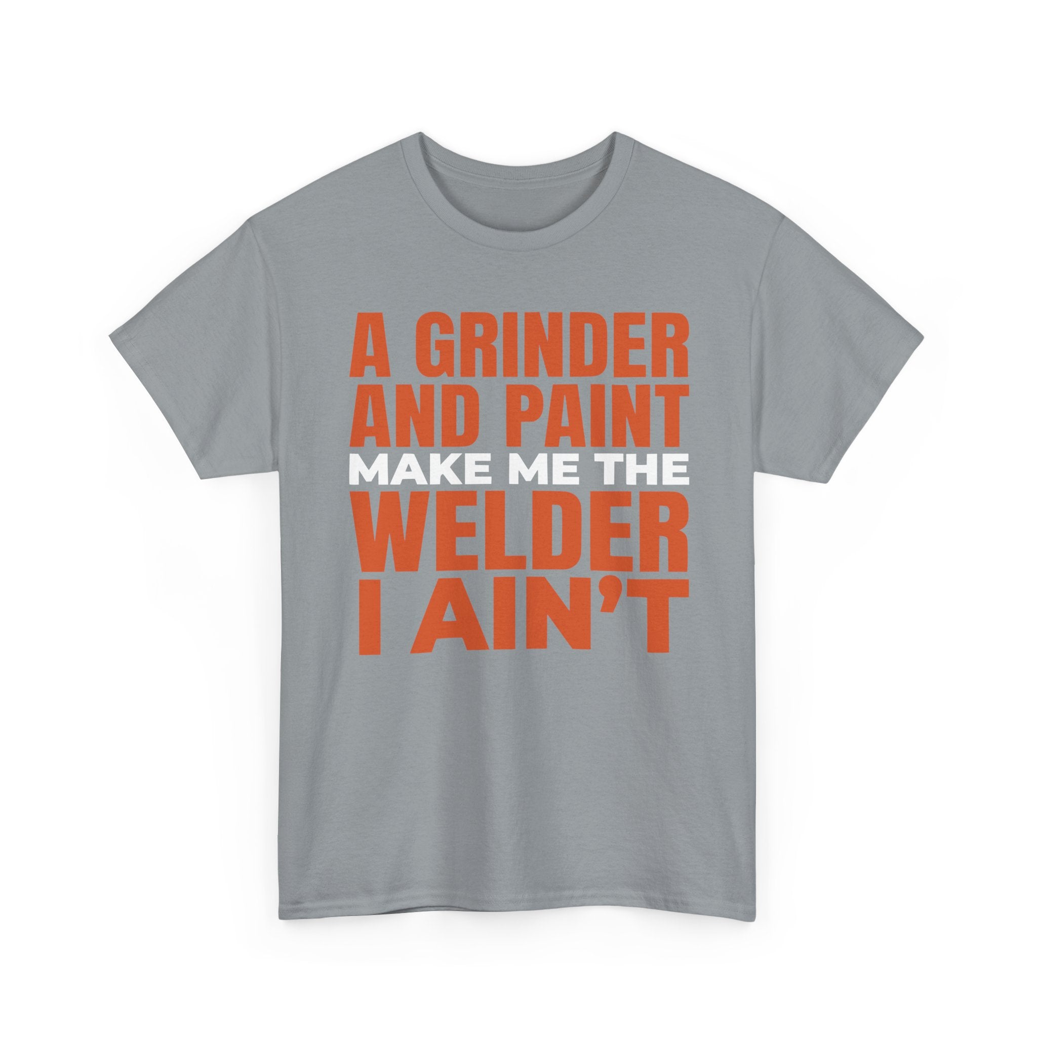 A Grinder and Paint text T-shirt