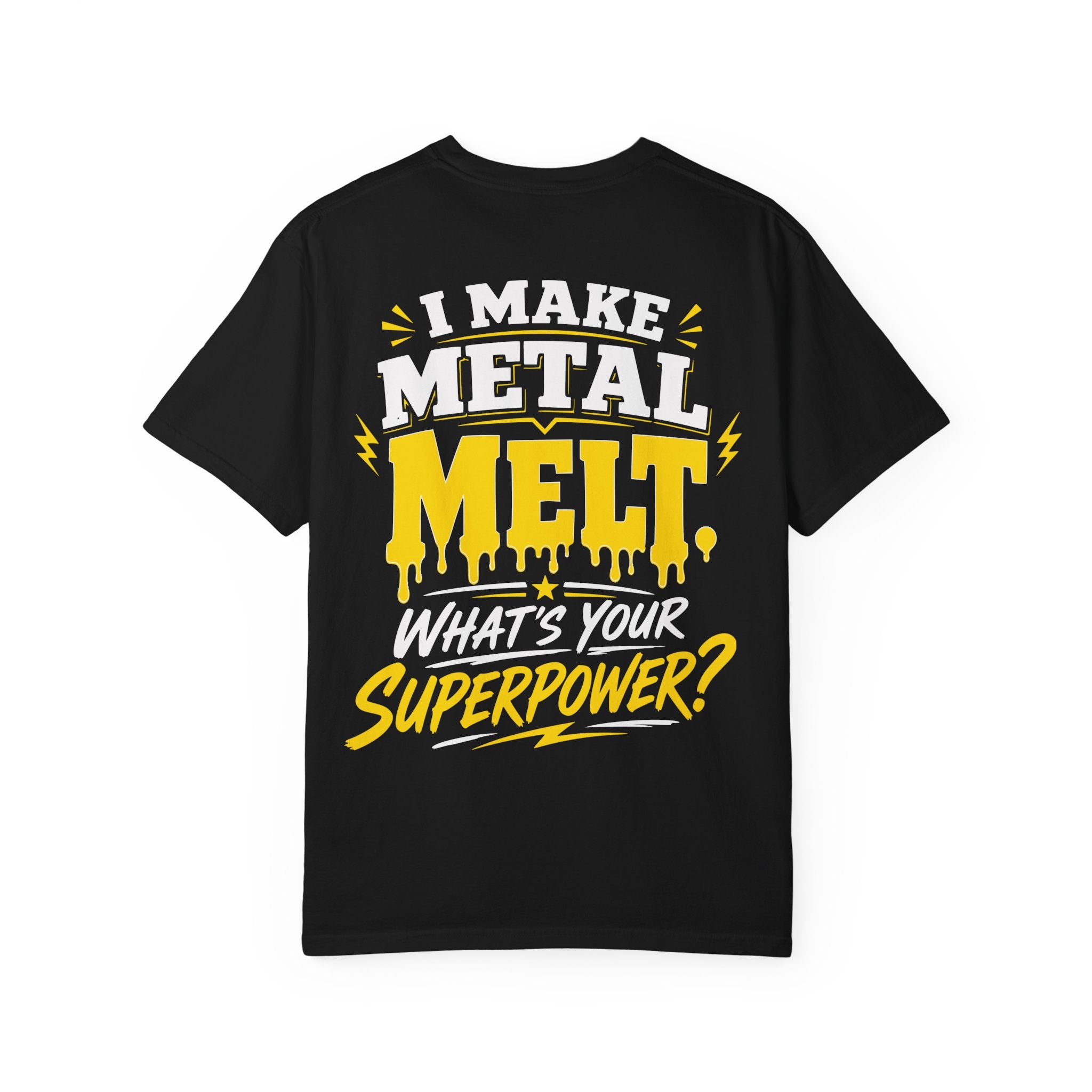 Melting Metal Superpower Backprint T-shirt