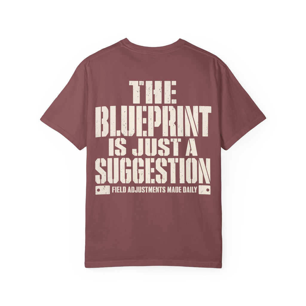 Blueprint is Just a Suggestion Backprint T-shirt
