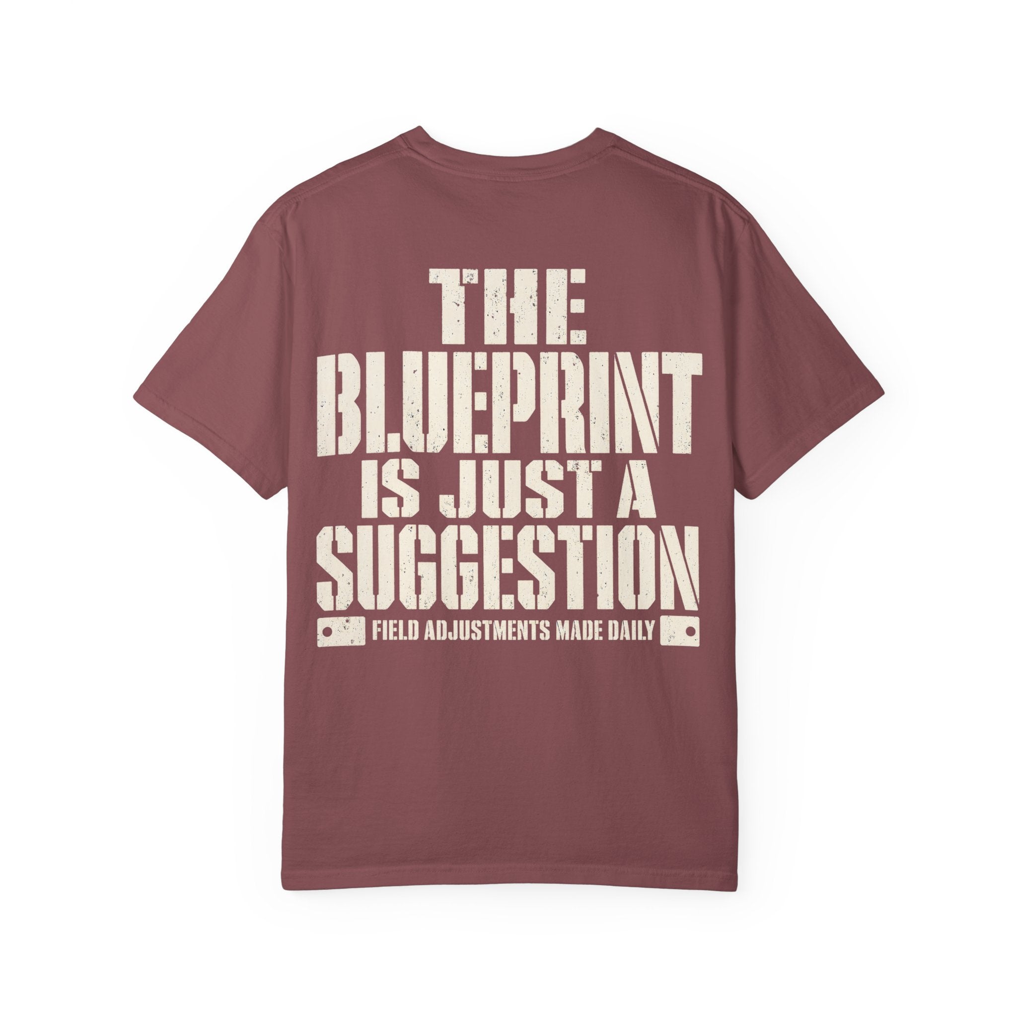 Blueprint is Just a Suggestion Backprint T-shirt