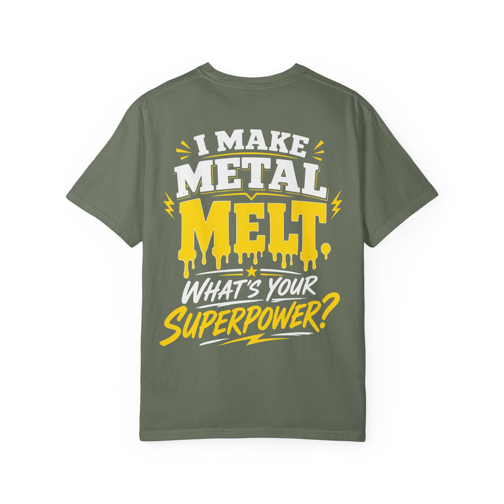 Melting Metal Superpower Backprint T-shirt