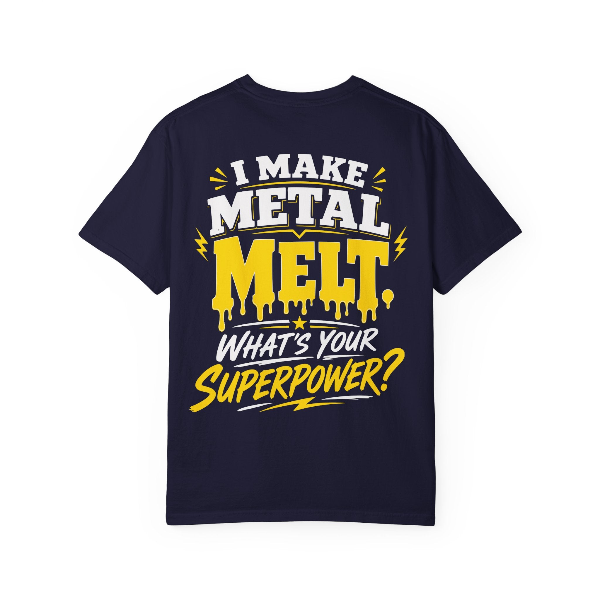 Melting Metal Superpower Backprint T-shirt