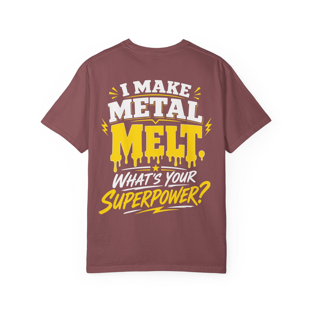 Melting Metal Superpower Backprint T-shirt
