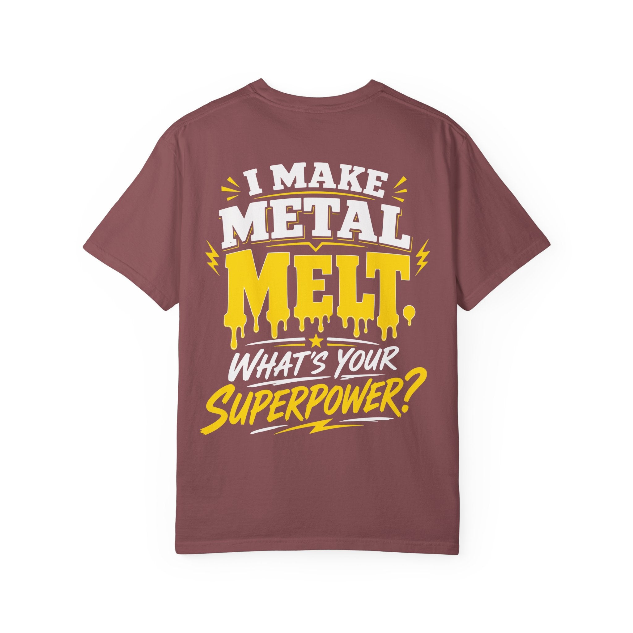 Melting Metal Superpower Backprint T-shirt