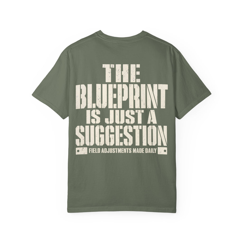 Blueprint is Just a Suggestion Backprint T-shirt