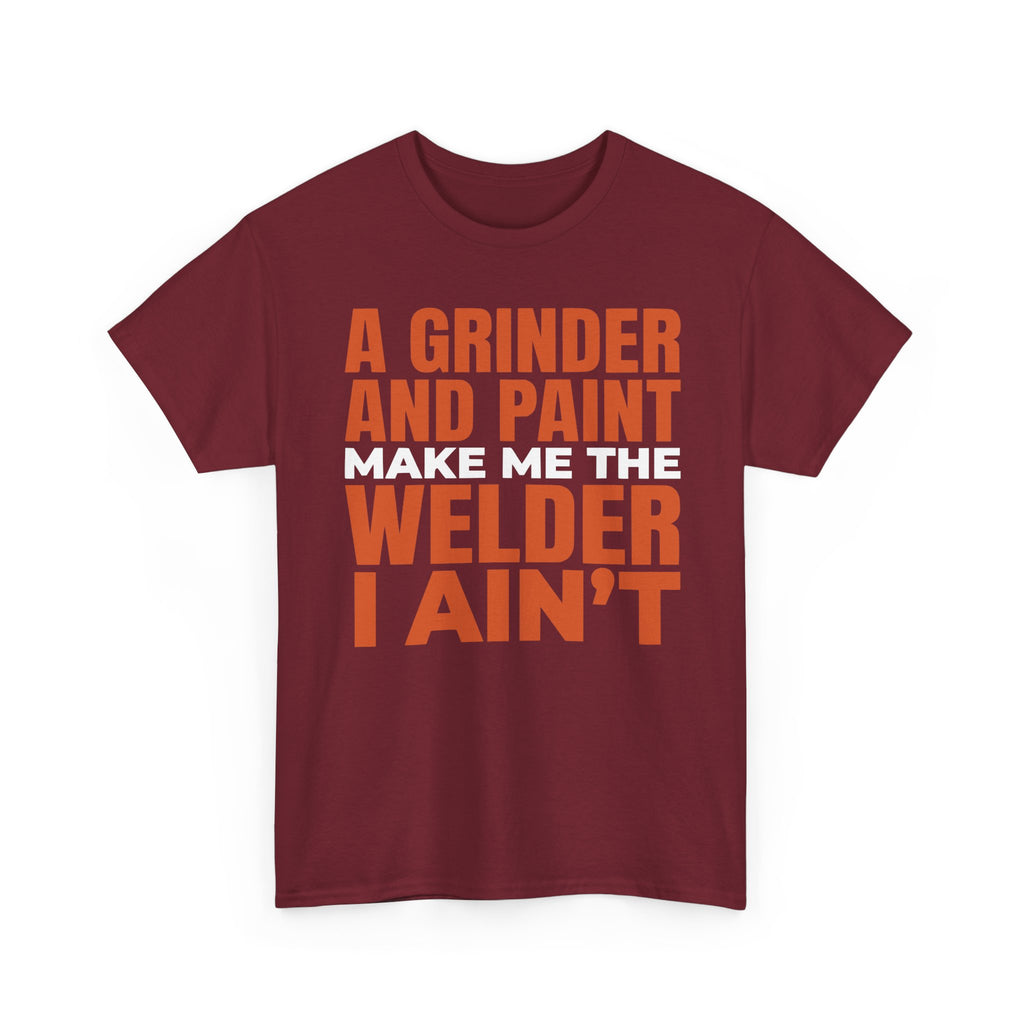 A Grinder and Paint text T-shirt