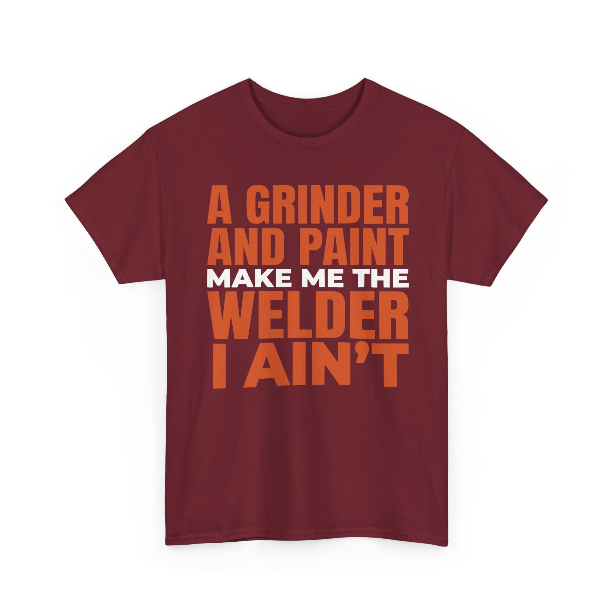 A Grinder and Paint text T-shirt