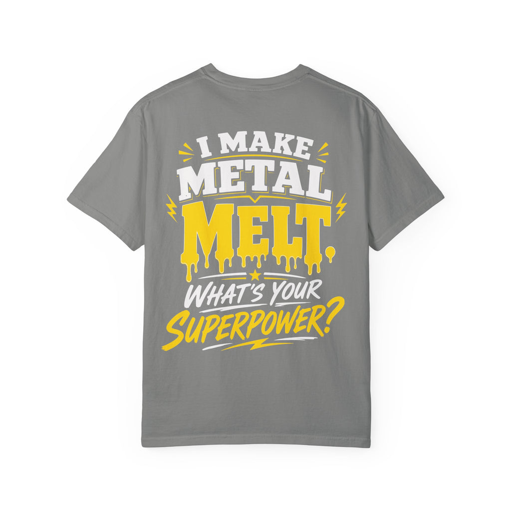 Melting Metal Superpower Backprint T-shirt