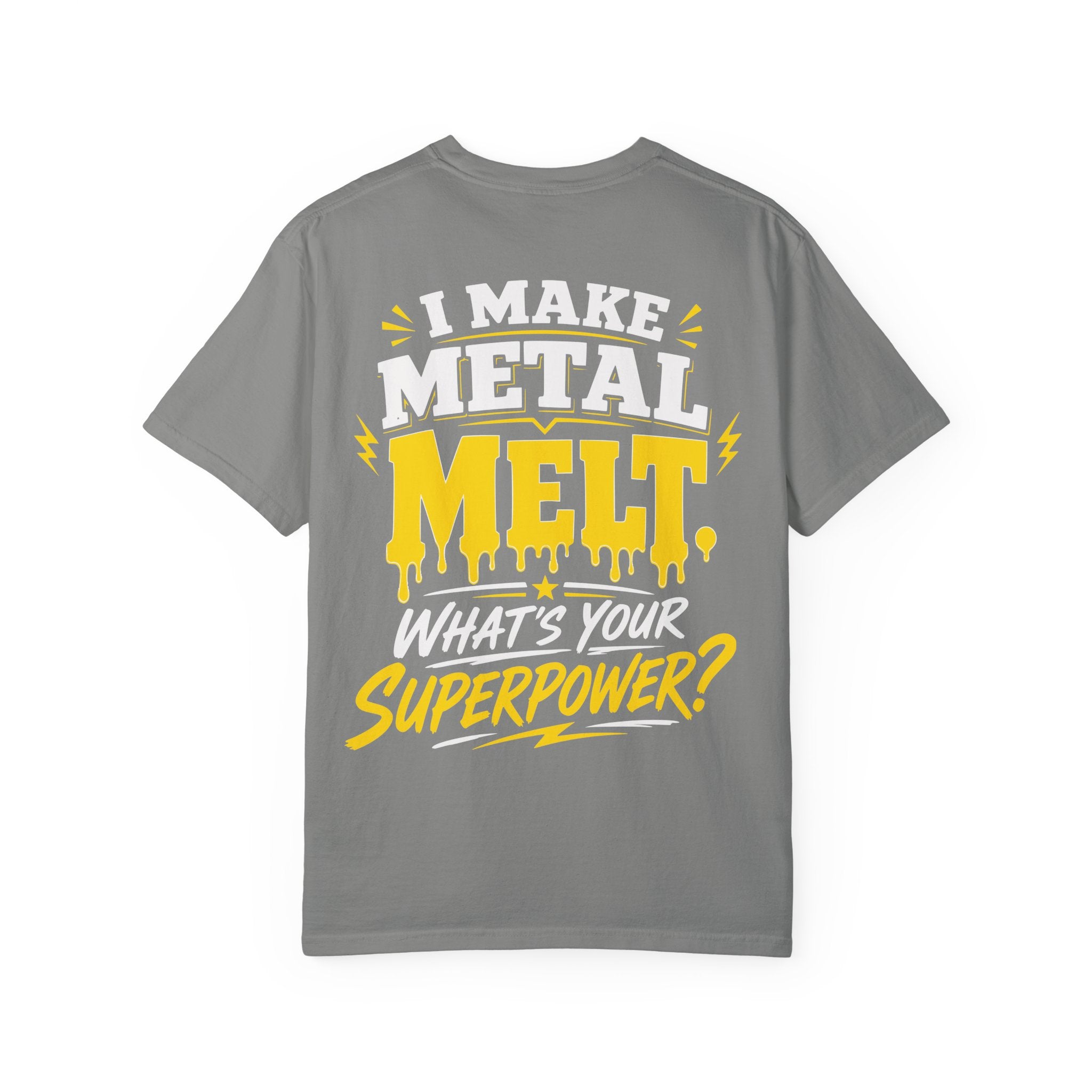 Melting Metal Superpower Backprint T-shirt
