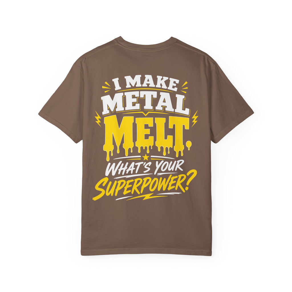 Melting Metal Superpower Backprint T-shirt