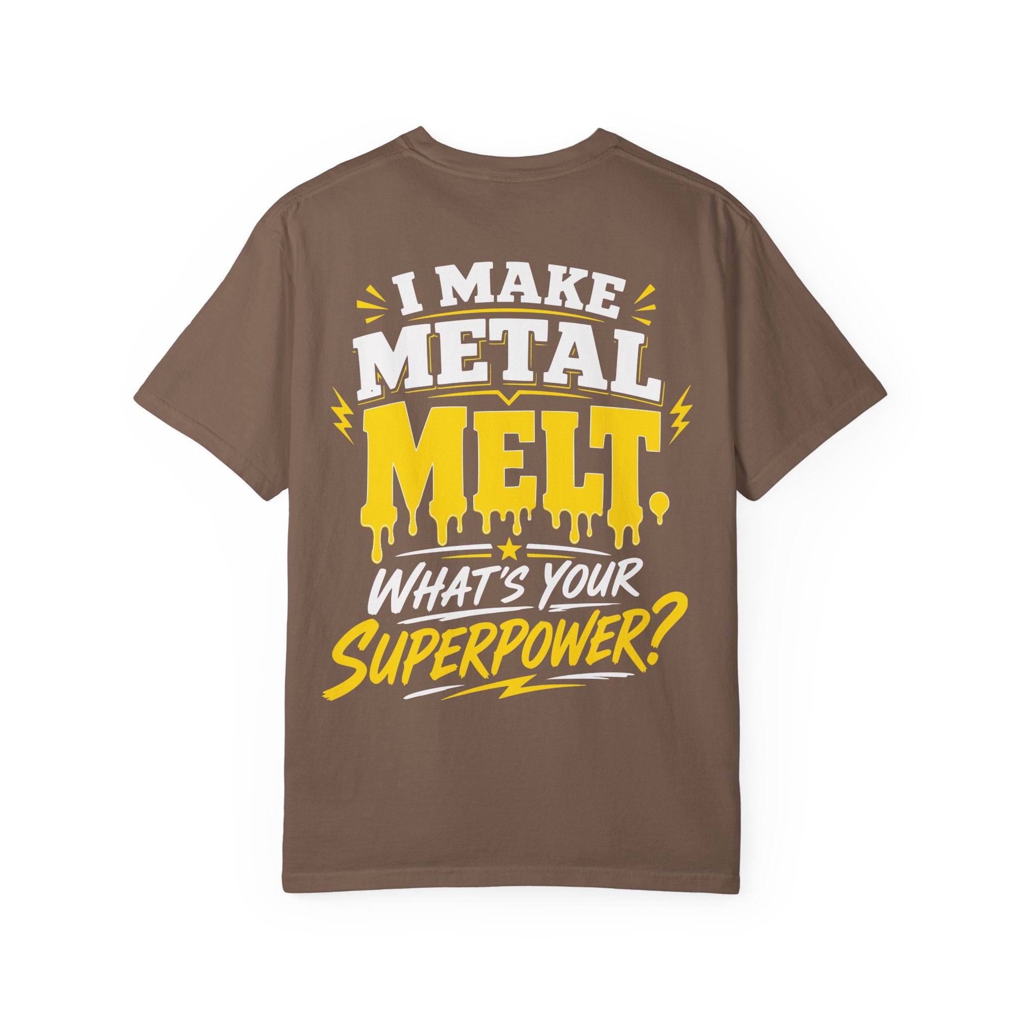 Melting Metal Superpower Backprint T-shirt