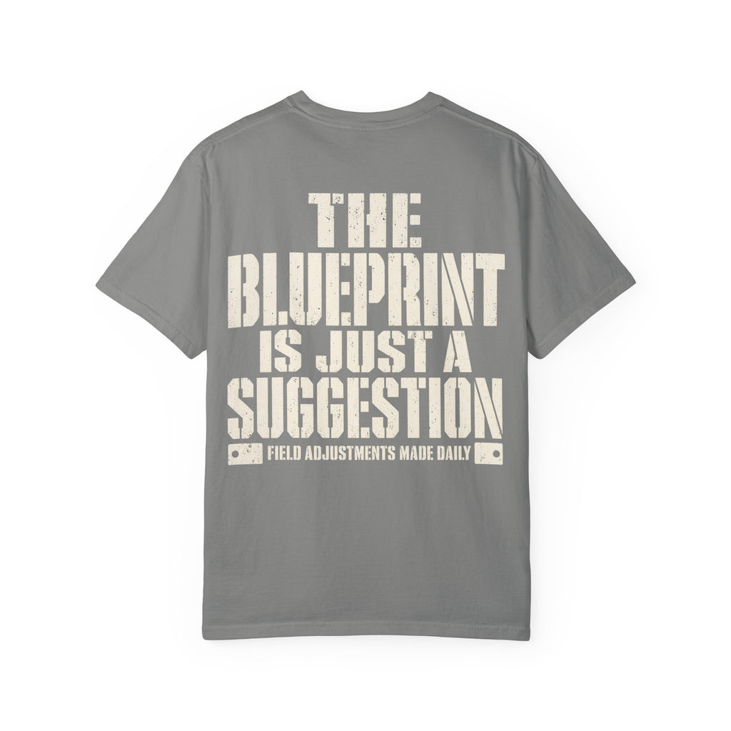 Blueprint is Just a Suggestion Backprint T-shirt