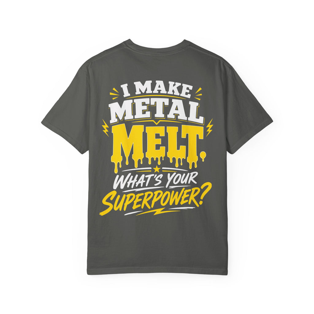 Melting Metal Superpower Backprint T-shirt